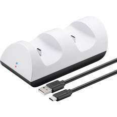 Laddstationer Goobay PS5 Dual Controller Charge Dock - White