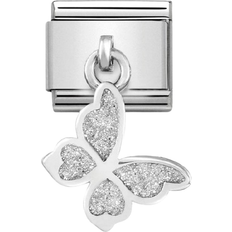Nomination Composable Classic Link Glitter Butterfly Charm - Silver/White