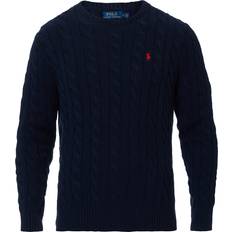 Polo Ralph Lauren Tröjor Polo Ralph Lauren Cable-Knit Cotton Sweater - Hunter Navy