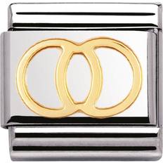 Nomination Herr Berlocker & Hängen Nomination Composable Classic Link Wedding Rings Symbol Charm - Silver/Gold