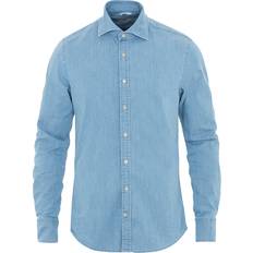 Blåa - Herr - Jeansskjortor Stenströms Slimline Shirt - Washed Denim