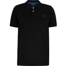 Gant Elastan/Lycra/Spandex Pikétröjor Gant Contrast Collar Regular Fit Polo Shirt - Black
