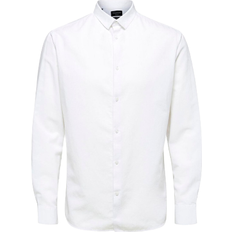Herr - Linne Skjortor Selected Linen Shirt - White
