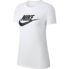 Nike Bomull - Dam - Vita T-shirts Nike Sportswear Essential T-shirt - White/Black