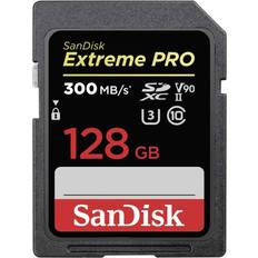 SanDisk 128 GB - USB Type-A Minneskort & USB-minnen SanDisk Extreme Pro SDXC Class 10 UHS-II U3 ​​V90 300/260MB/s 128GB