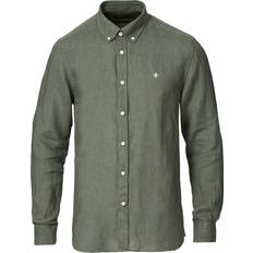 Herr - XL Skjortor Morris Douglas Linen Shirt - Olive