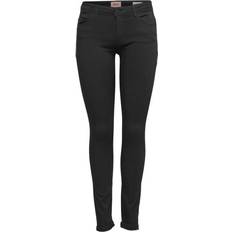 Dam - Modal Jeans Only Carmen Reg Skinny Fit Jeans - Black/Black Denim