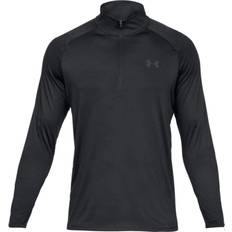 Under Armour Träningsplagg Kläder Under Armour Men's UA Tech ½ Zip Long Sleeve Top - Black/Charcoal