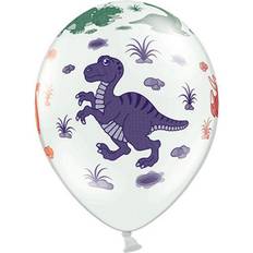 Barnkalas Ballonger PartyDeco Latex Ballons Dinosaurs 6-pack