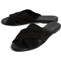 Pieces Dam Tofflor & Sandaler Pieces Sandals Suede - Black