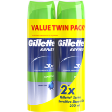 Raklödder & Rakgel Gillette Series Sensitive Shave Gel 200ml 2-pack