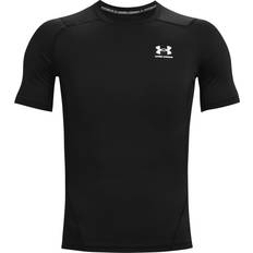 Elastan/Lycra/Spandex - Träningsplagg Överdelar Under Armour Men's HeatGear Short Sleeve T-shirt - Black/White