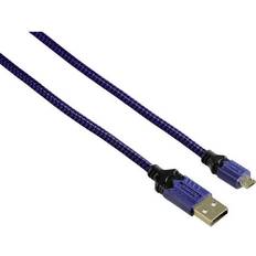 PlayStation 4 Batterier & Laddstationer Hama PS4 High Quality Charging Cable - Blue/Black