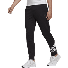 adidas Essentials French Terry Tapered Cuff Logo Joggers - Black/White