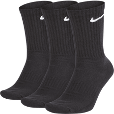Nike Dam Strumpor Nike Everyday Cushioned Training Crew Socks 3-pack Unisex - Black/White