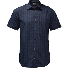 Jack Wolfskin Rays Stretch Vent Shirt - Night Blue Checks