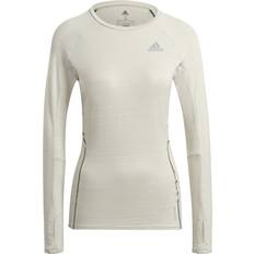 Adidas Dam - Elastan/Lycra/Spandex - Långa kjolar - Svarta T-shirts adidas Runner Long Sleeve T-shirt Women - Aluminium
