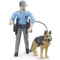 Bruder Plastleksaker Figurer Bruder Bworld Policeman with Dog