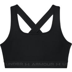 Under Armour Dam Kläder Under Armour Mid Crossback Sports Bra - Black/Jet Gray