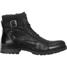 12 Ankelboots Jack & Jones Leather Boots - Black/Anthracit