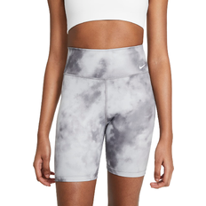 Slim Shorts Nike One Icon Clash Printed Shorts Women - Smoke Grey/White