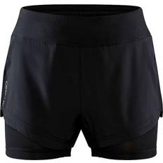 Craft Sportswear Dam - Polyester Kläder Craft Sportswear Adv Essence 2-in-1 Shorts Women - Black
