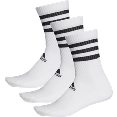 Adidas Ankelstrumpor & Sneakerstrumpor - Herr adidas 3-Stripes Cushioned Crew Socks 3-pack - White