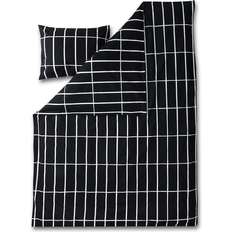 Bomull - Svarta Sängkläder Marimekko Tiiliskivi Påslakan Svart (210x150cm)