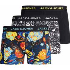 Jack & Jones Boy's Sugar Skull Print Trunks 3-pack - Black/Black (12189220)