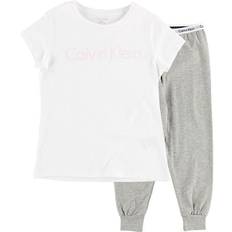 Calvin Klein Pyjamasar Barnkläder Calvin Klein Girl's Pyjama Set - White/Grey Heather (G80G800084926)