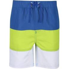 Multifärgade Badbyxor Regatta Kid's Shaul III Swim Shorts - Nautical Blue Electric Lime
