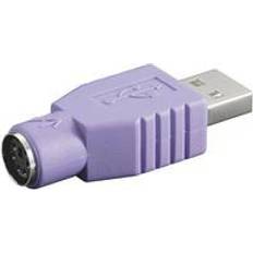 Kabeladaptrar - Lila Kablar MicroConnect USB A-PS/2 M-F Adapter