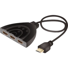 HDMI-kablar - Standard Speed Qnect HDMI-2xHDMI M-F 0.1m