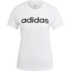 Adidas Bomull - Dam - Långa kjolar - Vita T-shirts adidas Women's Loungewear Essentials Slim Logo T-shirt - White/Black