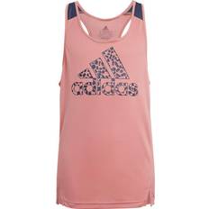 adidas Girl's Designed To Move Leopard Tank Top - Hazy Rose/Crew Navy (GN1447)