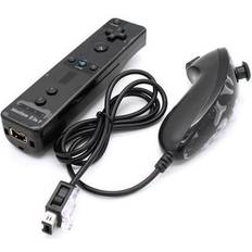 Nintendo Wii Handkontroller MTK Nintendo Wii Motion Plus Remote + Nunchuck - Black