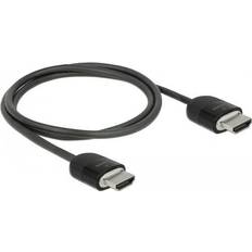 DeLock HDMI-kablar - PVC - Standard HDMI-Standard HDMI DeLock Premium High Speed with Ethernet (4K) HDMI-HDMI 1m