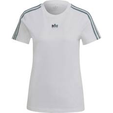 adidas Women's Adicolor 3D Trefoil Slim T-shirt - White