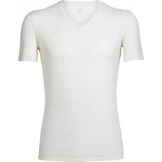 Herr - Merinoull - Vita T-shirts Icebreaker Merino Anatomica Short Sleeve V Neck T-shirt - Snow