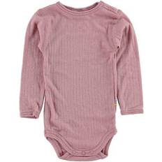 Ekologisk bomull Bodys Barnkläder Joha Body with Long Sleeves - Dusty Pink (62515-122-15715)