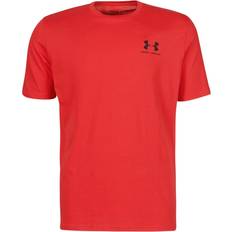 Under Armour Men's Sportstyle Left Chest Short Sleeve Shirt - Red/Black