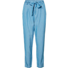 Vero Moda Mia Relaxed Fit Tencel Pants - Light Blue Denim