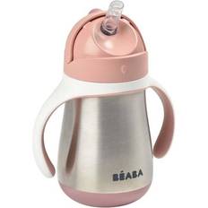 Beaba Rosa Barn- & Babytillbehör Beaba Stainless Steel Straw Cup 250ml