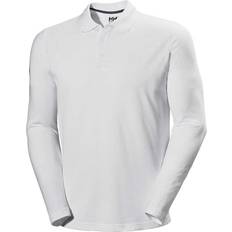 Herr - Polyamid Pikétröjor Helly Hansen Crewline Long Sleeve Polo Shirt - White