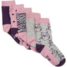 Zebra Strumpor Barnkläder Minymo Socks 5-pack - Dusky Orchid (5079 660)