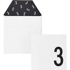 Design Letters Invites Birthday Card 3 White/Black