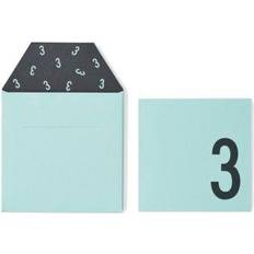 Design Letters Invites Birthday Card 3 Turquoise/Black