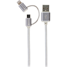 Skross USB A-USB Micro B/Lightning 1m