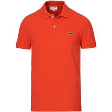 Lacoste Herr - Orange T-shirts & Linnen Lacoste Slim Fit Polo Pike Shirt - Redcurrant Bush