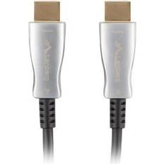 HDMI-kablar - Silver Lanberg Optical High Speed with Ethernet (4K) HDMI-HDMI 2.0 20m